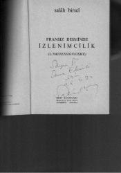 FRANSIZ RESMİNDE İZLENİMCİLİK - KİTAP YAZARI TARAFINDAN İTHAFLI ve İMZALIDIR -