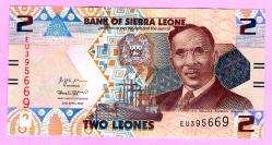 Sierra Leone, 2 Leones, 2022 p35 UNC (TK 17 197) ÇİL