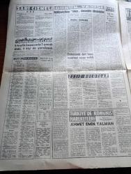 Son Havadis Gazetesi - 8 Ağustos 1961 - CHP Vesayeti Yazan Gökhan Evliyaoğlu Köşe Yazısı - Rus Feza Adamı Titov Döndü - Feza Başarısından İstifade Eden Kruşçef Kennedy'e Cevap Verdi - Türkiye İşçi Partisi Seçimlere Hazırlanıyor - Hakkında Tahkikat Açılan İrfan Aksu İsmet İnönü'nün Zihniyetine Çattığını Dün Açıkladı - Vatan Haini Nazım Hikmet'in Karısı Nerede - Sabık İstanbul Mebusları Dün Savunmalarını Yaptı - Silahtarağa Sanıklarının Tahliye Talebi Reddedildi - Eşsiz Bulutlar Yazan Françoise Sagan Yazı Dizisi - Türkiye'de Komünist Hareketleri Hazırlayan İlhan Darendelioğlu Yazı Dizisi - Bozkurtların Ölümü Yazan Nihal Atsız - Ulusoy Otobüsleri - Bugünkü Burç Falınız - Yassıada'da Müdafaalar - Paris Celladı Yazan H. M. Mons Yazı Dizisi - Federasyon Ali İhsan'ı Kasımpaşa'ya Bırakıyor - Şeref Has Anlaştı Can Bartu Bekliyor - Fenerbahçe Beşiktaş Bu Hafta Hapoel İle Karşılaşıyor - Galatasaray Ve Fenerbahçe Mithatpaşa'yı Paylaşamıyor