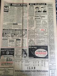 YENİ SABAH GAZETESİ 25 ŞUBAT 1962 YIL :24 SAYI :8247--21 Subay emekliye sev edildi ---Gürsel dün İnönü ve C.Sunay ile görüştü --Tulga :Emir gelir gelmez gideceğim ---Orduya siyasete çeken sebepler izale edilmeli ---Avrupa Para Fonu 45 milyon dolar kredi verdi ---Geçmiş olsun Hasbi Bey :Siyavuşgil --Radyo Programları ---Fidel Castro nerede ?--Rusya Yahudilere cephe aldı --AP ,Bünyesinde kötüleri yaşatmayacak ---Galatasaray D.Spor a puan vermedi :2-1--Fenerbahçe 2. devreye  İst.Spor galibiyetiyle  girdi :2-0---Tek gol ve iki puan :Feriköy 1-Y.Direk ---Basketbol da K.Köy ve D.Şafaka galip ---G.Birliği :2 K.Gümrük :0--Kayseri de on sabık ifade verdi .Adalet Divanında yargılama yarın başlıyor --Dış basına göre son hareketin sebebi içtimai reformda gecikme ---Kanun ve Anayasanın Hakimiyeti Sağlandı ---