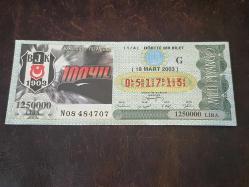 NADİR BEŞİKTAŞ 100. YIL MİLLİ PİYANGO BİLETİ