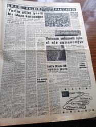Ulus Gazetesi - 9 Ekim 1961 - Kararı Milli İrade Verecek - İsmet İnönü Asıl Dava İlerlemedir Dedi - CHP Genel Sekreteri İsmail Rüştü Aksal Türkiye'de Bir Mucizeyi Gerçekleştirmiş Teşekküldür Dedi - Türkiye Radyolarında Dün CHP Adına  Hıfzı Oğuz Bekata Konuştu -  Cumhuriyet Halk Partisi Mitinginden Fotoğraflar - Seçimlere Giderken - Türkiye Büyük Millet Meclisi İçin CHP Adayları Fotoğraflar - Milli Takımımız Bükreş'te Romanyaya Farklı Yenildi 4 0 - Futbol Federasyonu İzmir'de Toplanıyor - Metin Oktay'ın Takımı Palermo İstanbul'da Toplanıyor - İzmir'deki Toto Maçları - Cumhuriyeti Halk Partisi Halkın Partisidir - Ertuğrul Akça Hakkında Soruşturma -  Tim Morton Çizgi Roman - Bulmaca - Ulus'un Küçük İlanları - Ankara İstanbul Kayseri Mitingleri - Cumhuriyet Halk Partisi Mitinginde Kayseri Tek Vücut Olmuştu