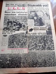Ulus Gazetesi - 9 Ekim 1961 - Kararı Milli İrade Verecek - İsmet İnönü Asıl Dava İlerlemedir Dedi - CHP Genel Sekreteri İsmail Rüştü Aksal Türkiye'de Bir Mucizeyi Gerçekleştirmiş Teşekküldür Dedi - Türkiye Radyolarında Dün CHP Adına  Hıfzı Oğuz Bekata Konuştu -  Cumhuriyet Halk Partisi Mitinginden Fotoğraflar - Seçimlere Giderken - Türkiye Büyük Millet Meclisi İçin CHP Adayları Fotoğraflar - Milli Takımımız Bükreş'te Romanyaya Farklı Yenildi 4 0 - Futbol Federasyonu İzmir'de Toplanıyor - Metin Oktay'ın Takımı Palermo İstanbul'da Toplanıyor - İzmir'deki Toto Maçları - Cumhuriyeti Halk Partisi Halkın Partisidir - Ertuğrul Akça Hakkında Soruşturma -  Tim Morton Çizgi Roman - Bulmaca - Ulus'un Küçük İlanları - Ankara İstanbul Kayseri Mitingleri - Cumhuriyet Halk Partisi Mitinginde Kayseri Tek Vücut Olmuştu