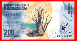 LOT.3 » Madagascar 200 Ariary, 2017 p98 UNC ÇİL