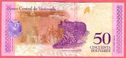 VENEZUELA 2018 YILI 50 BOLİVAR UNC ÇİL