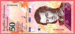 VENEZUELA 2018 YILI 50 BOLİVAR UNC ÇİL