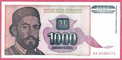YUGOSLAVIA 1000 DINARA 1994 UNC ÇİL
