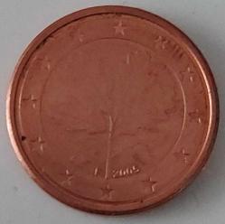 2005 ALMANYA 1 EURO CENT (F) ORİJİNAL MADENİ PARASI 1RR1YY NADİR