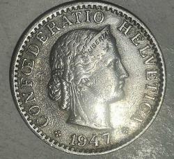 İSVİÇRE 1947  20 RAPPEN