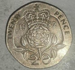İNGİLTERE 1982  20 PENCE