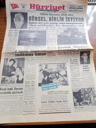 Hürriyet Gazetesi - 18 Mart 1961 - Milletin Bayramını Tebrik Eden Cemal Gürsel Birlik İstiyor -  Adalet Partisi Adına Şinasi Osma Kanun İçindeyiz Diyor - Kerkük Olayları Protesto Edildi - Pakistan Cumhurbaşkanı Eyüp Han Bugün Ankara'ya Geliyor - Adalet Divanı Duruşmaları 27 Mayıs'a Kadar Bitirmeye Çalışacak - Milliyetçi Cezayir Barışa Taraftar - Behiye Aksoy Her Akşam Maksim Salonlarında Fotoğraf - Gün Battıktan Sonra Aşk Romanı Yazan Elizabeth Seiffert Yazı Dizisi - Bayram Ve Kardeşlik Haftası Yazan Nihad Sami Banarlı - Dedektif Nik'in Maceraları Çizgi Roman - Wendton Alman İşitme Aletleri - Fenerbahçe Karagümrük Maçı - Can Bartu - Kadri Aytaç - Real Madrid Üç Ayda Oynadığı 12 Maçta Dört Milyon Lira Kazandı - Fatoş Çizgi Roman - Güngörmüşler Çizgi Roman - Gökler Hakimi Gordon Çizgi Roman - Galatasaray Beşiktaş Pazartesi Günü 13.30 da Oynuyor - Apikoğlu Sucuk Bayram Mesajı