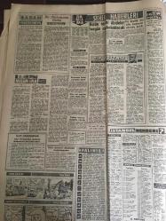 YENİ SABAH GAZETESİ 8 ŞUBAT 1962 YIL :24 SAYI :8230--Zirai vergi tatbikatı 3 ay geri bırakılıyor ---Şefik İnan kendi sözünü beğenmedi --Partiler için için kaynıyor --Geçim indeksine göre kiralar inip çıkacak ---Ali Ipar tahliye edildi --Et fiyatları birden arttı --Karnında pens kalan kadın davayı kazandı ---Belediye 2.000 işçi  ve memur çıkacak --Bir diplomatın vedası :Siyavuşgil ---Tiyatrolar ,Radyo Programları ---Dış Olaylar : Cezayir de 2 haftanın bilançosu :700 ölü --Rus genci kızları basit askerlerden hoşlanmıyor ---Eğitim Şürası yine Enstitüler üzerinde durdu --Galatasaray -Beşiktaş :3-2 --Fenerbahçe -Vefa :2-0----Fenerbahçe Lefter in attığı gollerle kazandı ---Genç  Milliler 3-2 Mağlup ---Canın belinden yukarısı alçıda --Gürsel ,Sunay ile görüştü --Ekmek 5 kuruş daha ucuzluyor --Bakanlar 3 ayda bir tüccarla görüşecek ---Üç avcı   çığ altında öldü --