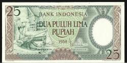 ** ENDONEZYA ( 25 * RUPİAH - AAB 010361 ) 1958 - ÇİL ALTI