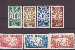 1933 Cumhuriyet'in 10.Yıldönümü Hatıra Pulu Mnh Lüks Tam Seri Pul