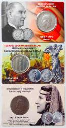 1960--1980 Arası 25 Kuruş-50 Kuruş-1 Lira 3 Adet..