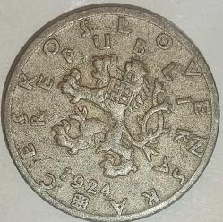 ÇEKOSLAVAKYA 1924  50 HELLER