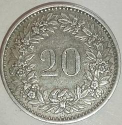 İSVİÇRE 1947   20 RAPPEN