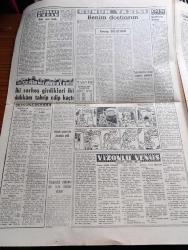 Son Havadis Gazetesi - 22 Mayıs 1961 - Basın Ve Komünizm Yazan Gökhan Evliyaoğlu Köşe Yazısı - Adalet Partisi Cumhuriyet Halk Partisini İtham Ediyor - CHP'liler Yeni Türkiye Partilileri Taşlayıp Dövdüler - Osman Bölükbaşı Milliyetçilik Anayasaya Girmelidir Dedi - Kasım Gülek'in İhracı Haberi CHP Teşkilatını Karıştırdı -  Peyami Safa Rahatsız - Türkiye Milli Talebe Federasyonu Ve Milli Türk Talebe Birliği'nin Birleşmesi İsteniyor - Güney Kore Hükümeti Komünist Aleyhtarı Siyaset Güdecek - Dümenço Çizgi Roman Çizen Yurdagün - Vizonlu Venüs Yazan John O'Hara Yazı Dizisi - Basından Özetler - Bozkurtların Ölümü Yazan Nihal Atsız - Tahta Bacak Çizgi Roman - Arı Hafiye Çizen Harry Smith - Bugünkü Burç Falınız - Ankara İstanbul Radyosu Programı - Arabacılar Derneğinin Kongresi Dün Yapılamadı - Eksik Galatasaray Ankaragücü Karşısında Şampiyonluk Ümidini Kaybetmedi - Feriköy Milli Ligdeki Son Maçını Galibiyet İle Kapadı - Kütik Kasımpaşa'ya Antrenör Oluyor - Yeşildirek Şampiyon Oldu - Karagümrük