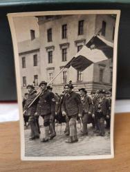 K123--5--ALMANYA NAZİ PROPAGANDA KARTI---  1923 OBERLANDLER BAYRAK TÖRENİ