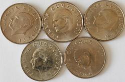 Türkiye Cumhuriyeti 1984/1985/1986 /1987/1988 100 Lira Takım   8189