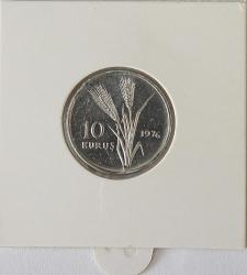 1976 10 Kuruş  Kadının Süsü Kültür ve Erdem Olmalıdır Hatıra Parası  Çil No  0146