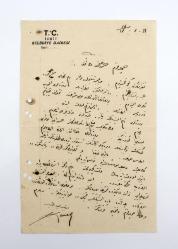 KEMAL ÖZ (1931-1950 arası TC İzmit Belediye Başkanı) - Islak imzalı, 1934 tarihli el yazması Osmanlıca mektup