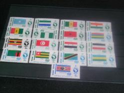 YABANCI ÜLKE BAYRAKLARI DAMGASIZ MNH