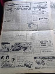 Cumhuriyet Gazetesi - 1 Aralık 1963 - Günün Notları Yazan Ecvet Güreşin Köşe Yazısı - Amerika'dan Dönen İsmet İnönü Koalisyon Konusunda Şunları Söyledi Yeni Bir Tecrübeye Daha Girmeye Niyetli Değilim - Ferit Melen 1964 Yılı Bütçesinin Ana Hatlarını Dün Basına Açıkladı - Türkiye Mali Polis Teşkilatı Kuruldu - Türkiye'nin Bütün Telefon İhtiyacı 3 4 Yıl İçinde Tamamen Karşılanacak - Doğudaki İdari Yasak Bölgelerden 9 u Kalktı - Belçika Hükümeti 1964 Yılında Türkiye'den 15 Bin İşçi İstiyor - Oyun Yazan Somerset Maugham Yazı Dizisi - Tarihi Anlamak Yazan İlhan Selçuk Köşe Yazısı - 1963 1964 Yunus Nadi Armağanı Atatürkçülük Mü Yazan Yusuf Ziya Ulusoy - Sovyet Amerikan Buğday Müzakerelerin Dün Kesildi - Kennedy'nin Katili Oswald Rusya Hakkında Bir Kitap Yazıyormuş - Dünya Tarihinde Büyük Siyasi Davalar Yazan Samih Tiryakioğlu Yazı Dizisi - Şarkıları Ve Filmleri İle Ün Yapmış Bir Yıldız Dalida İstanbul'da - Başkanlara Suikastlar Derleyen Nüzhet Baba - Fenerbahçe Galatasaray Maçı