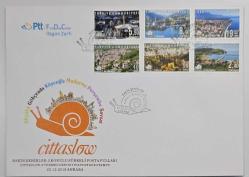 FDC.1013 2019 SAKİN ŞEHİRLER 2 KONULU SÜREKLİ POSTA PULLARI FDC
