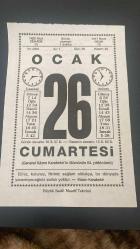 26 OCAK 2002 - TAKVİM YAPRAĞI - DOĞUM GÜNÜ HEDİYESİ - BÜYÜK SAATLİ MAARİF TAKVİMİ - KAZIM KARABEKİR - GAZİ MUSTAFA KEMAL ATATÜRK - KAZIM KARABEKİR'İN VEFATI - İYİMSERLİK ADLI KISA YAZI ( 1989 ) ADNAN ŞENER