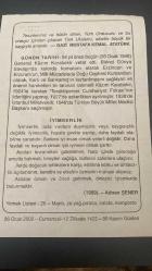 26 OCAK 2002 - TAKVİM YAPRAĞI - DOĞUM GÜNÜ HEDİYESİ - BÜYÜK SAATLİ MAARİF TAKVİMİ - KAZIM KARABEKİR - GAZİ MUSTAFA KEMAL ATATÜRK - KAZIM KARABEKİR'İN VEFATI - İYİMSERLİK ADLI KISA YAZI ( 1989 ) ADNAN ŞENER