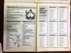 SABAH GAZETESİ 1987-88 TÜRKİYE FUTBOL LİGİ LİG FİKSTÜRÜ - SON İKİ YILIN GOL KRALI TANJU ÇOLAK - YILMAZ YÜCETÜRK - GALATASARAY - FENERBAHÇE - BEŞİKTAŞ - TRABZONSPOR - 16 SAYFA