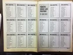 SABAH GAZETESİ 1987-88 TÜRKİYE FUTBOL LİGİ LİG FİKSTÜRÜ - SON İKİ YILIN GOL KRALI TANJU ÇOLAK - YILMAZ YÜCETÜRK - GALATASARAY - FENERBAHÇE - BEŞİKTAŞ - TRABZONSPOR - 16 SAYFA