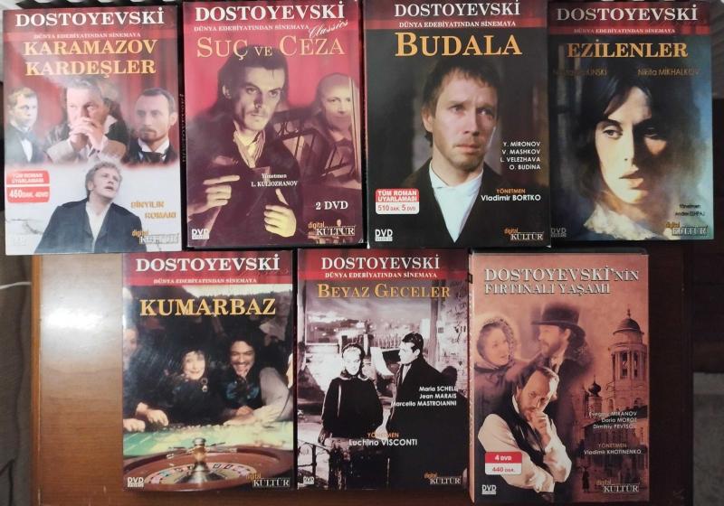 Dostoyevski 7 FİLM DVD ( Karamazov Kardeşler, Suç ve Ceza, Suç ve