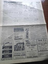 Cumhuriyet Gazetesi - 19 Ekim 1957 - Bir Savaşçı Yazan Nadir Nadi Köşe Yazısı - Adnan Menderes Dün İsmet İnönü'ye  Ağır Bir İthamda Bulundu - Üstad Hüseyin Cahit Yalçın'ı Dün Kaybettik Fotoğraf  - Hürriyet Partisi Seçim Beyannamesi Açıklandı - Türk Uçakları Suriye Üzerinde Uçmamıştır - Cumhurbaşkanı Neden Seçim Nutku Söylüyor - Cumhuriyetçi Millet Partisi'nin Dünkü Büyük Mitingi - Maliye Bakanı Bir Gram Altın Dahi Satılmamıştır - - 20 Liraya Bir Yahudi Nakleden M. Kenan Kan Yazı Dizisi - İblisin Kızı Yazan Guy Des Cars Yazı Dizisi - Abdurrahman Gazi Garnizonunun Temeli Dün Atıldı - Kıbrıs'ta Bombalar Patlamaya Başladı - Burhan Felek Köşe Yazısı - Ankara'da Asya Gribi Şiddetlendi - Asya Gribine Yakalanan Hürriyet Partisi Liderleri - Dünkü İlk Antremanda Yalçın Granit Milli Takımdan Affını İstedi - Ankara Kapalı Spor Sarayı Açılıyor - Seçim Nutuklarını Dinleyen Şapkalar Muzaffer Celasun Bildiriyor - Hüseyin Cahit Yalçın'ın Ölümü Ve İsmet İnönü - 27 Yılda Bir Çivi Çakılmadığı İddiası