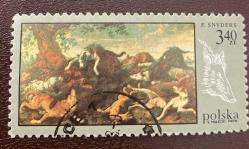 Polonya Pulu - Polska Stamp - Postadan Geçmiş Pul Filateli - Damgalı - DOMUZ AVI TEMALI PUL , 3.40 PARA - YABANCI PULLAR-NOSTALJİK DOĞUM GÜNÜ HEDİYESİ