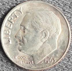 AMERİKA 1 Dime, 1965 ÇÇT (Franklin D. Roosevelt)