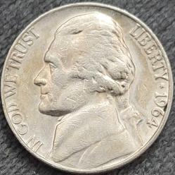 AMERİKA 5 Cent (Jefferson), 1964 ÇÇT+