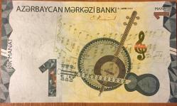 AZERBAYCAN 1 MANAT  ÇİL 2020.KAĞIT PARA