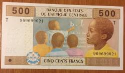 ORTA  AFRİKA 500 FRANG.(T) TOGO ÇİL.2002.  KAĞIT PARA