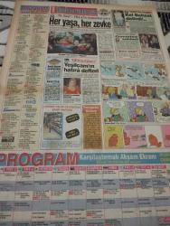 SABAH MELODİ GAZETESİ VE SABAH TELERAMA GAZETESİ KADINLARA ÖZEL GAZETESİ - 20 Şubat 1993 -Karikatürler-Walt Disney/Boncuk-Mort Walker-Dick Browne/Bizim Aile-Tom Armstrong/Marvin-Graham Allen-John Dodd/Kral Kedi-Süleyman Turan/Dön Artık-Astroloji-Bülent Kısa-Klinik-Meltem Pusat-Telerama Programı-Sabah Filmleri-Öğlen Filmleri-Akşam Filmleri-Erdoğan Sevgin-Adnan Kahveci Tv'de yaşayacak-gecenin rengi-galatasaray-kayseri-mini mini büyüklerden masallar-şenlik var-bir cumartesi eğlencesi-coşkun sabah-erol atar-hülya avşar-selçuk ural-Cumhur atalay-mert özmen-Nil burak-dünya ayaklarımın oldu-geceye selam-hayri caner-bitirimsin Hanım abla-belgin doruk-ani vuruşluk-almancının karısı-seviyorum-paranın eseri-cüneyt arkın-öğretmen zeynep-bülent bilgiç-zamanda yolculuk-estergon kalesi-mikroskop-sultanahmet köftesi-malatya pazarı-duble zeytinburnu-yiyecek koruyucu kap-tepeden tırnağa kadın-beyaz eşyanın ömrünü uzatın-kel Behzat delirdi-yeşilçam'ın hatıra defteri-kısmet kandıralı-haberler-ingiltere