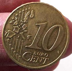 2002 ALMANYA 10 EURO CENT (J) ORİJİNAL ALTIN RENKLİ BAKIR-ALÜMİNYUM-ÇİNKO-KALAY ALAŞIMI MADENİ PARASI RR1LLL2 NADİR