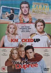 FORGETTING SARAH MARSHALL - KNOCKED UP - YOU , ME AND DUPREE 3 FİLM BİR ARADA DVD 2.EL ORJİNAL FİLM DVD ( 12876