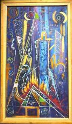 SANATÇI İMZALI TUVAL ÜZERİ YAĞLIBOYA