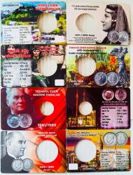 Hatıra Kapamalar ((Tedavül eden Madeniler))  25-50 Kuruş 1 Lira 1959-1989 arası 4 Adet..