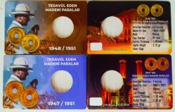 1947-1951 Arası 1-2.5 Kuruş 2 Adet Kapama ((Folder)) Fiyatıdır