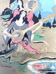 ORJİNAL GÜLÜMSER ARAL BOY SULUBOYA RESİM