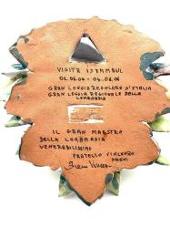 İTALYAN SANATCI FRATELLO VİNCENZO FRENİ İMZALI NAR FORMUNDA MUHTEŞEM DUVAR APLİĞİ