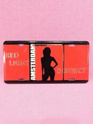 AMSTERDAM RED LIGHT DISTRICT ALÜMİNYUM METAL PLAKA