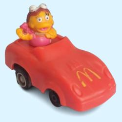 Vintage 1988 Birdie Bird Figür Plastik Çek Bırak Araba Figür McDonalds